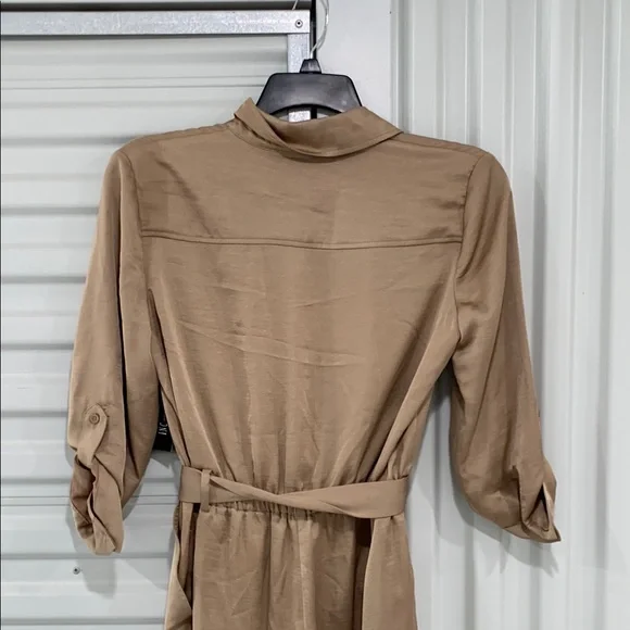 INC International Concepts Tan Jumpsuit with Collared Neckline - Picture 12 of 14